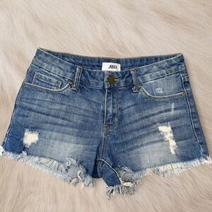 JBD Women's Distressed Blue Denim Cutoff Shorts